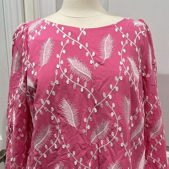 Talbots Graceful Garden Shift Dress Pink Size 14 - Picture 5 of 14